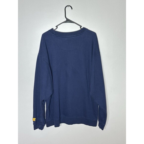 Vintage 90s Starter University Of Michigan Wolverines Sweatshirt Size XL Blue - Picture 4 of 10